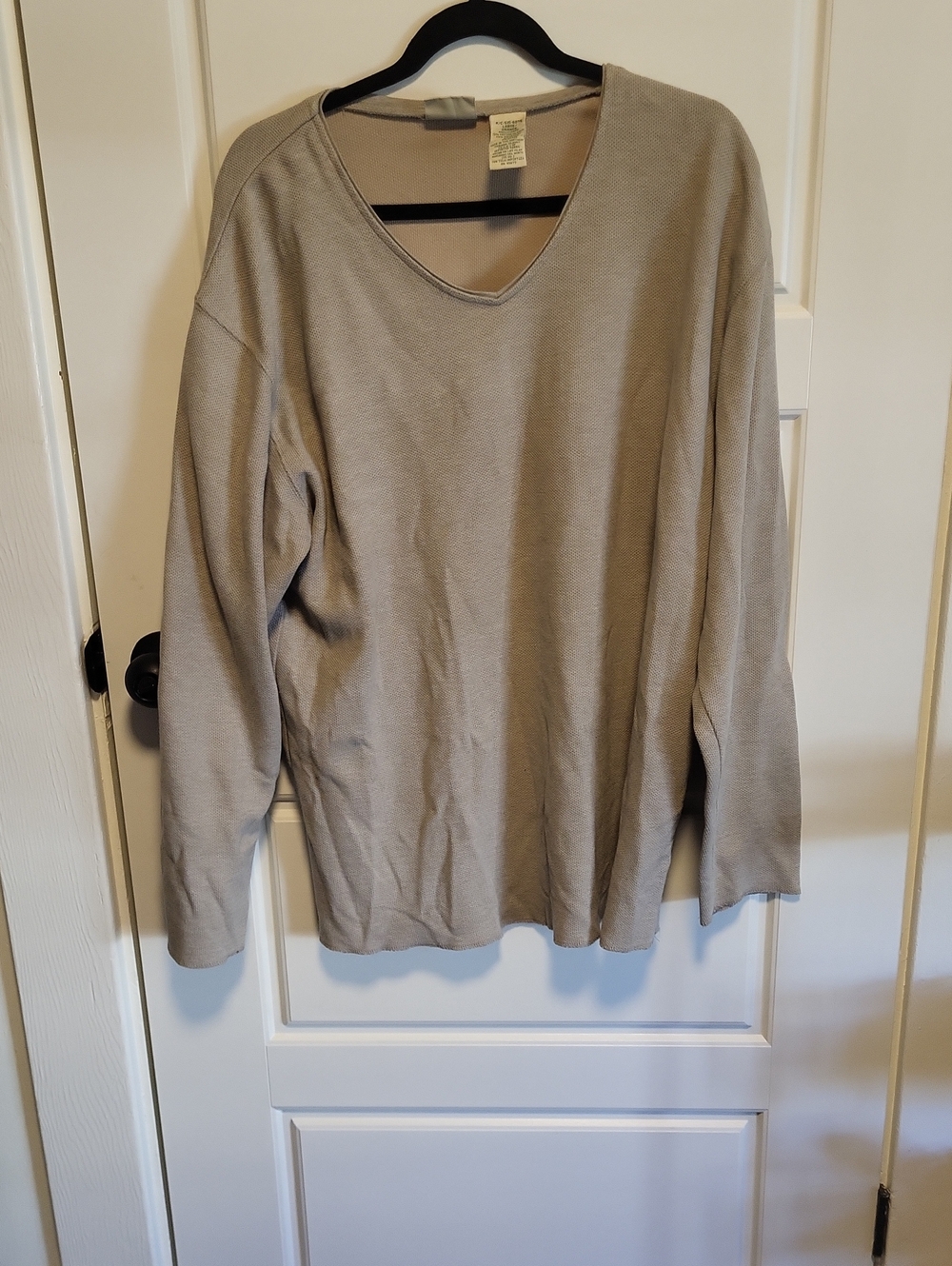 St. John's Bay Men's V-Neck Sweater in Taupe